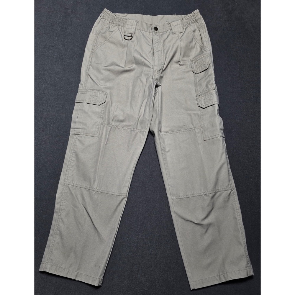 Propper Pants Mens 34x30 Beige Straight Work Ripstop Cargo‎ Stretch Waist